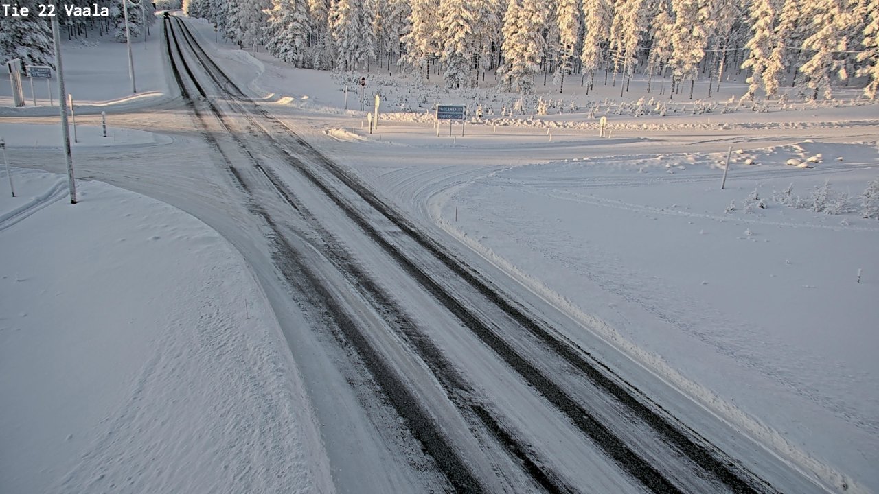 Weather Camera Image Road 22 Vaala, Vaala, Pohjois-Pohjanmaa