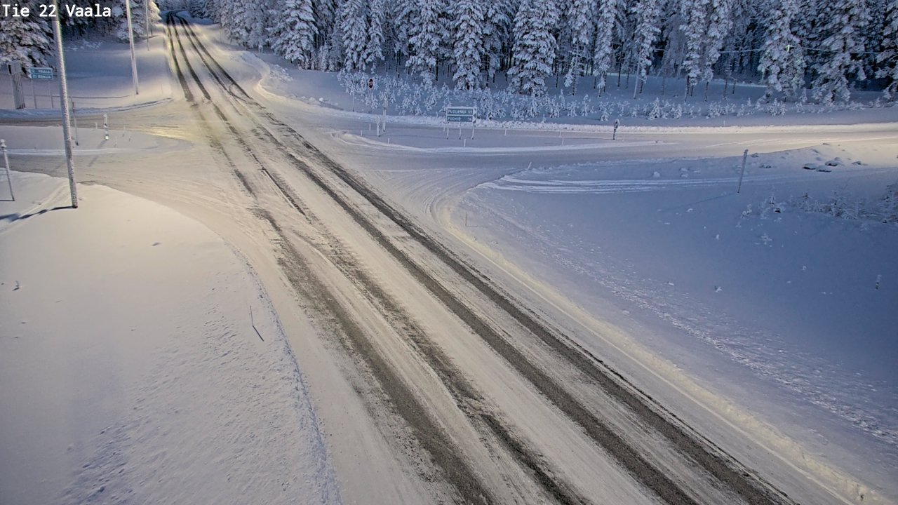 Weather Camera Image Road 22 Vaala, Vaala, Pohjois-Pohjanmaa