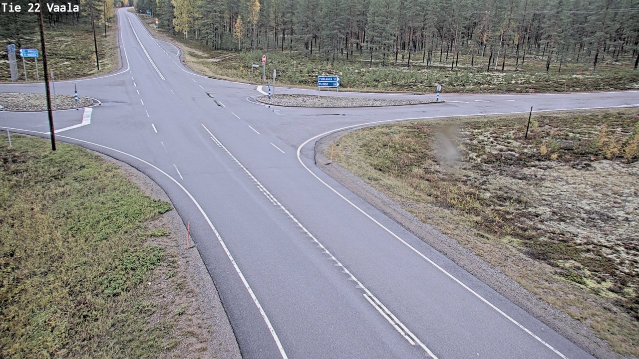 Weather Camera Image Road 22 Vaala, Vaala, Pohjois-Pohjanmaa