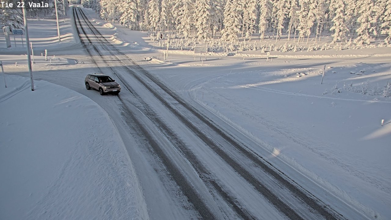 Weather Camera Image Road 22 Vaala, Vaala, Pohjois-Pohjanmaa