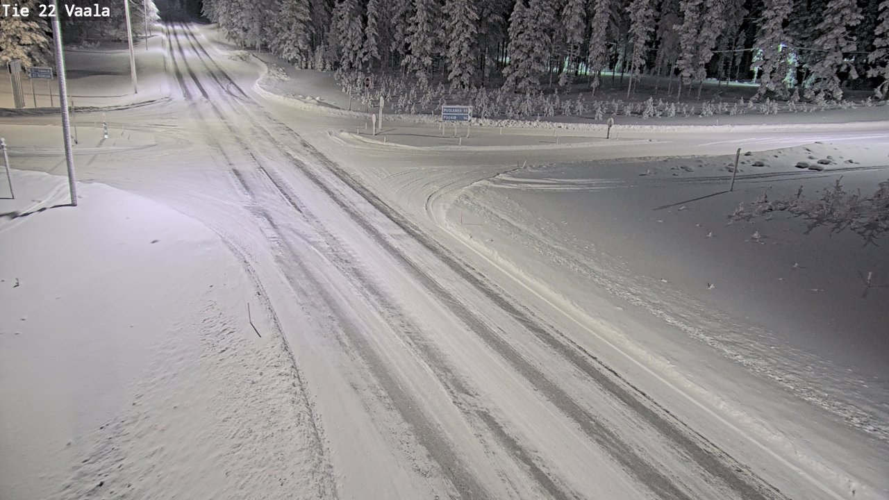 Weather Camera Image Väg 22 Vaala, Vaala, Pohjois-Pohjanmaa