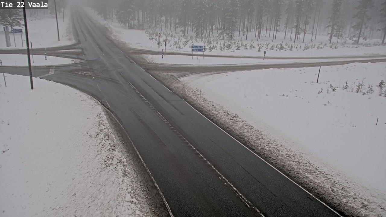 Weather Camera Image Road 22 Vaala, Vaala, Pohjois-Pohjanmaa