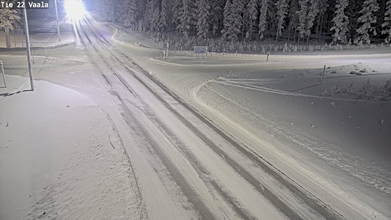 Weather Camera Image Road 22 Vaala, Vaala, Pohjois-Pohjanmaa