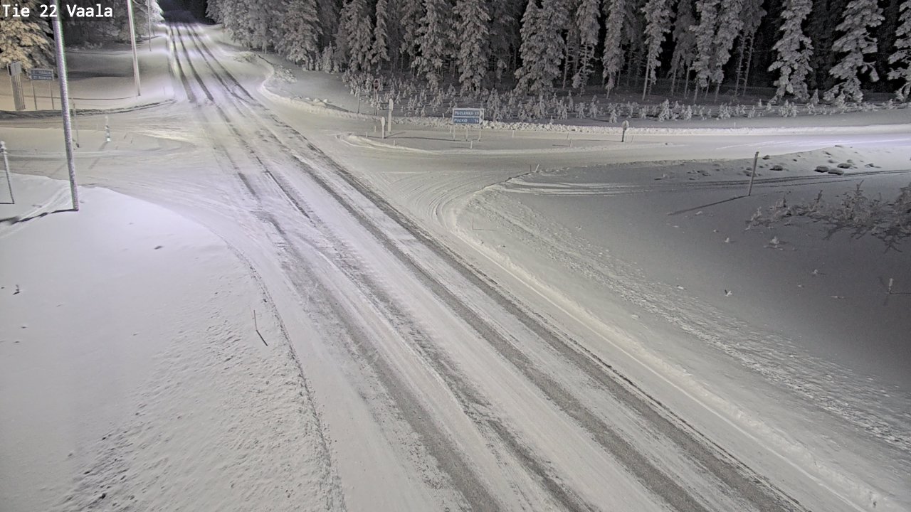 Weather Camera Image Road 22 Vaala, Vaala, Pohjois-Pohjanmaa