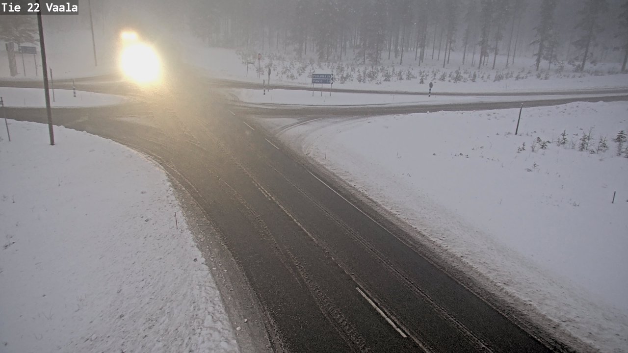 Weather Camera Image Road 22 Vaala, Vaala, Pohjois-Pohjanmaa