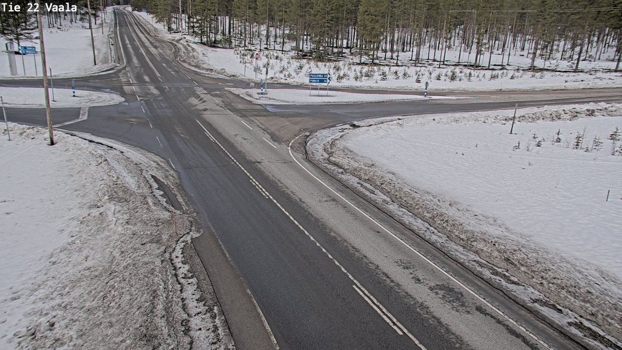 Weather Camera Image Väg 22 Vaala, Vaala, Pohjois-Pohjanmaa