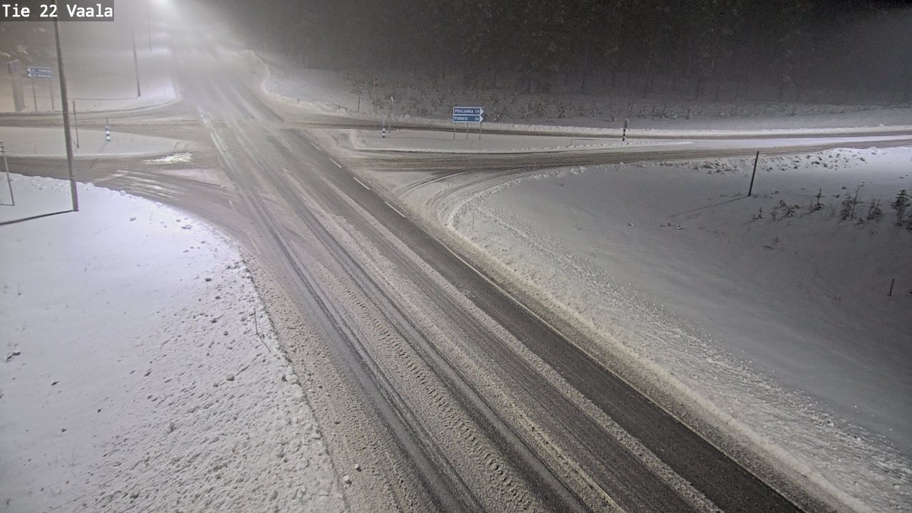 Weather Camera Image Road 22 Vaala, Vaala, Pohjois-Pohjanmaa