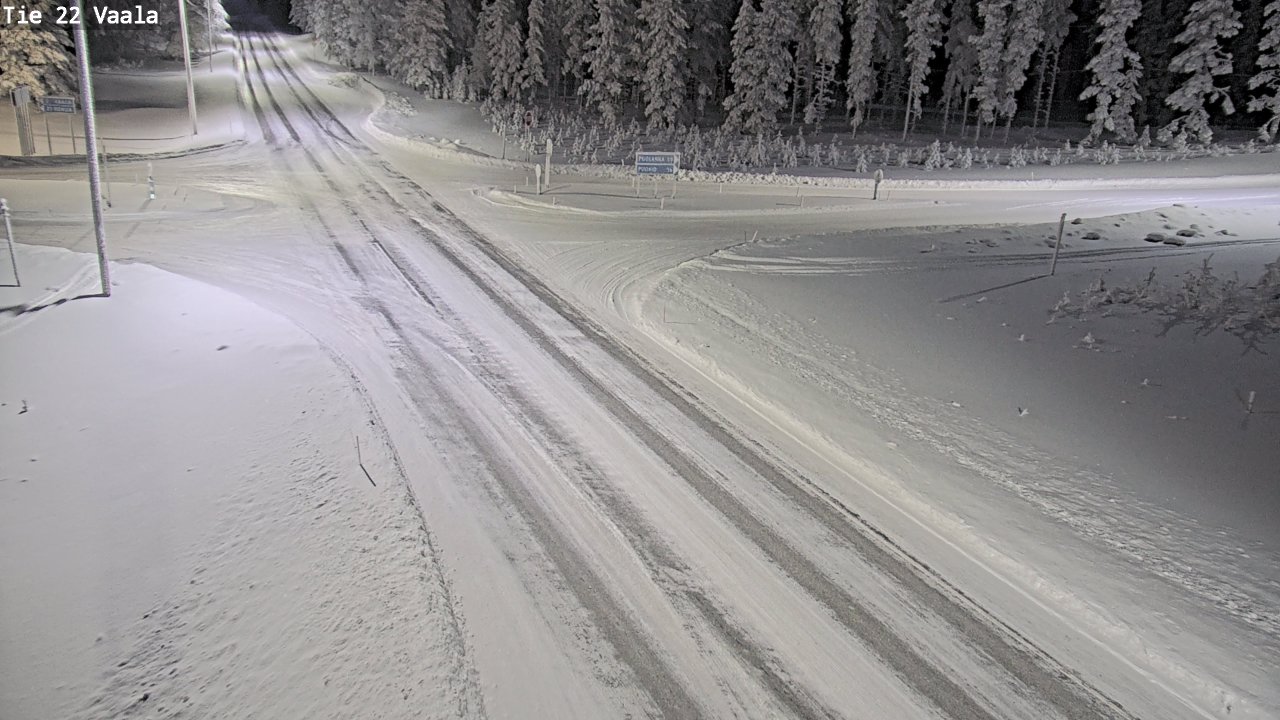 Weather Camera Image Road 22 Vaala, Vaala, Pohjois-Pohjanmaa