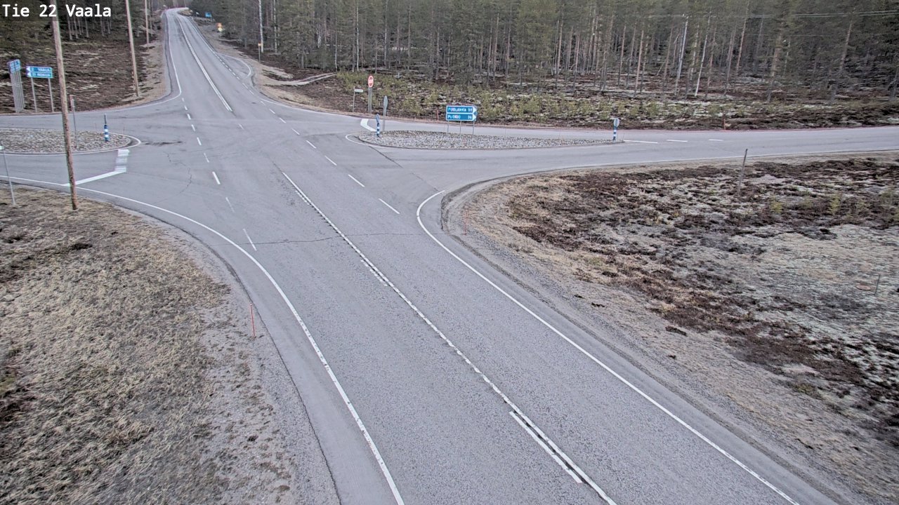 Weather Camera Image Väg 22 Vaala, Vaala, Pohjois-Pohjanmaa