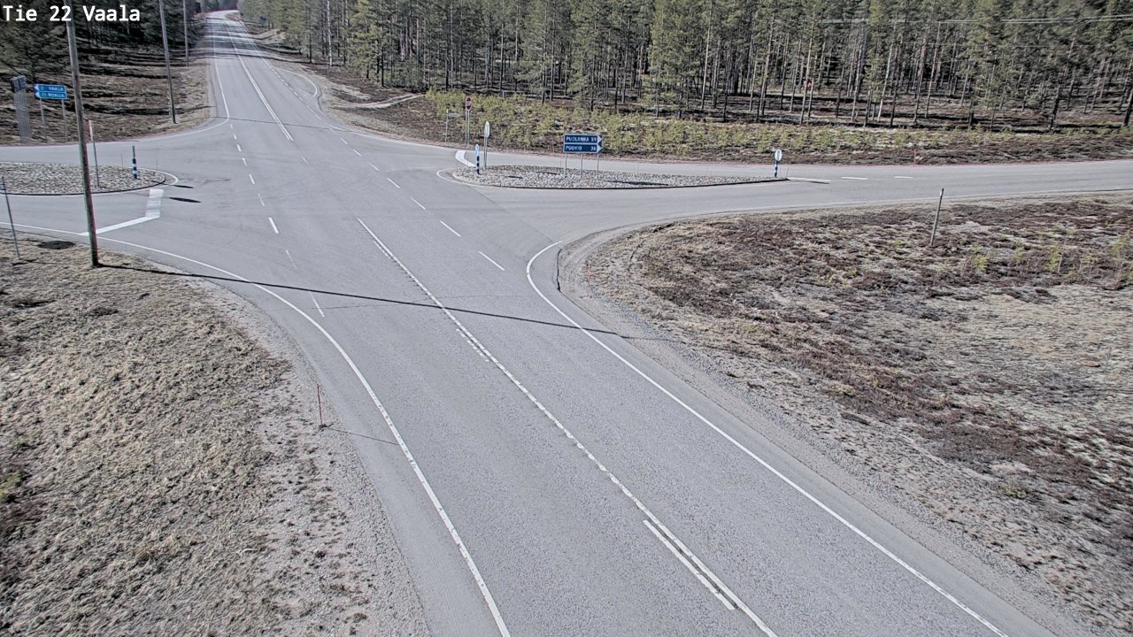 Weather Camera Image Väg 22 Vaala, Vaala, Pohjois-Pohjanmaa