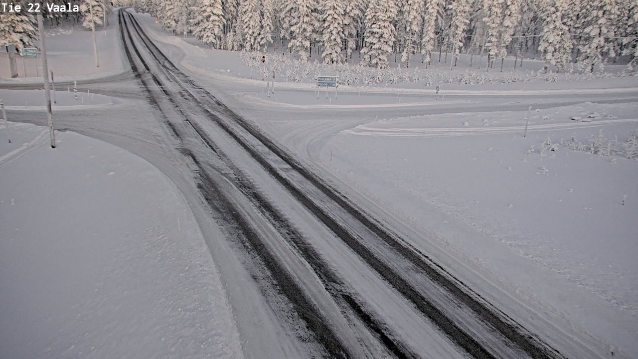 Weather Camera Image Road 22 Vaala, Vaala, Pohjois-Pohjanmaa