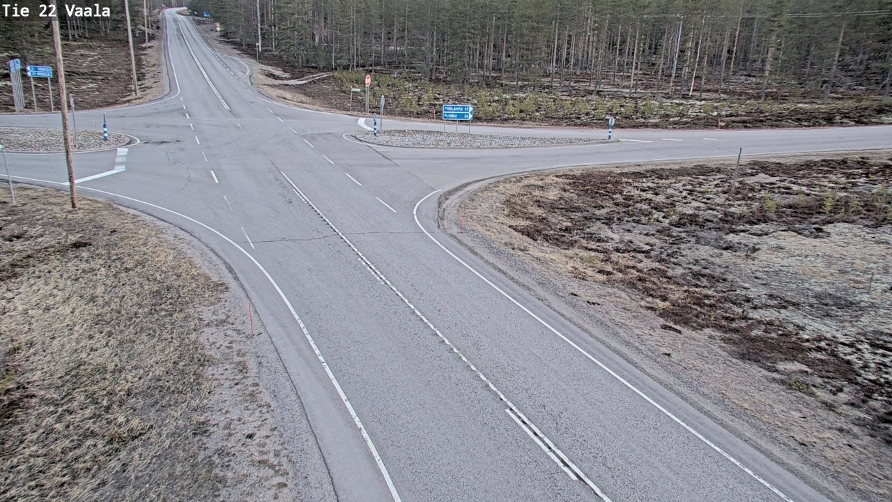 Weather Camera Image Väg 22 Vaala, Vaala, Pohjois-Pohjanmaa