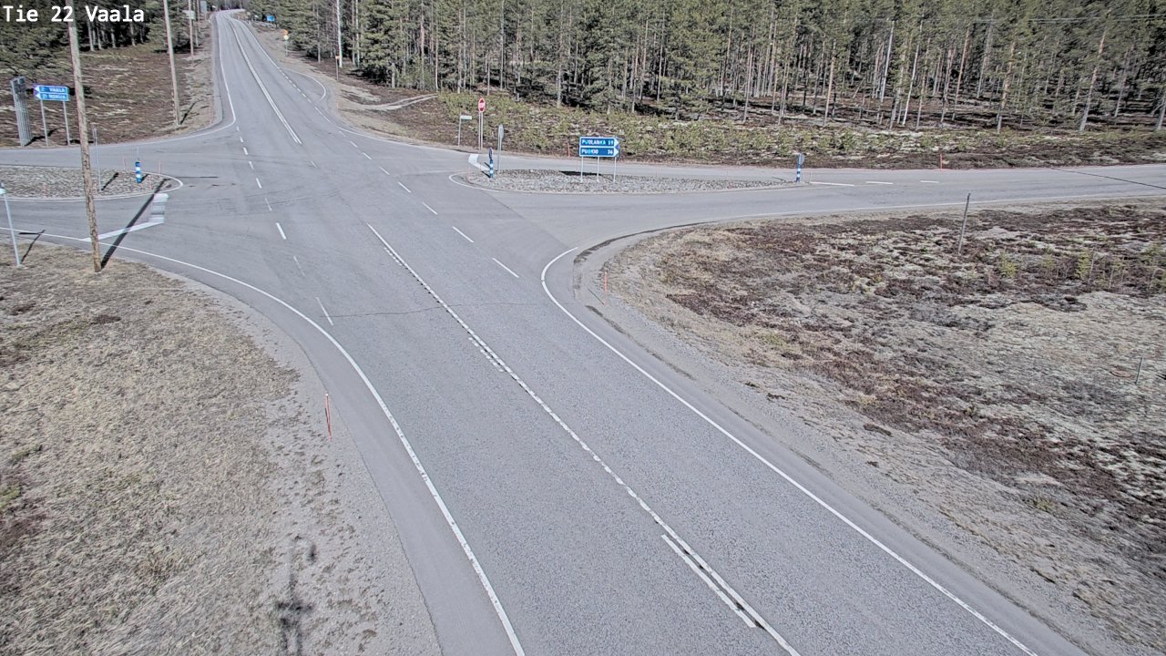 Weather Camera Image Väg 22 Vaala, Vaala, Pohjois-Pohjanmaa