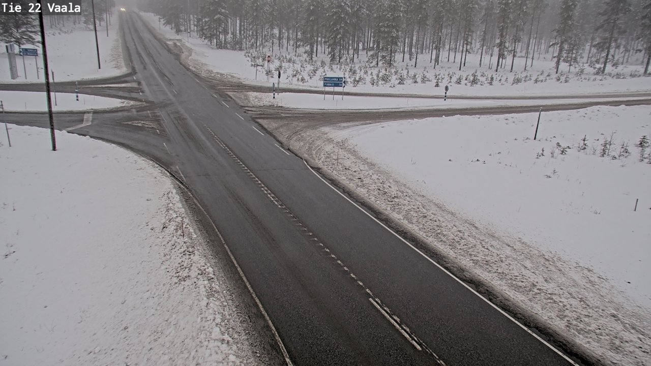 Weather Camera Image Road 22 Vaala, Vaala, Pohjois-Pohjanmaa