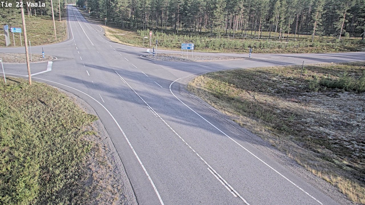 Weather Camera Image Road 22 Vaala, Vaala, Pohjois-Pohjanmaa