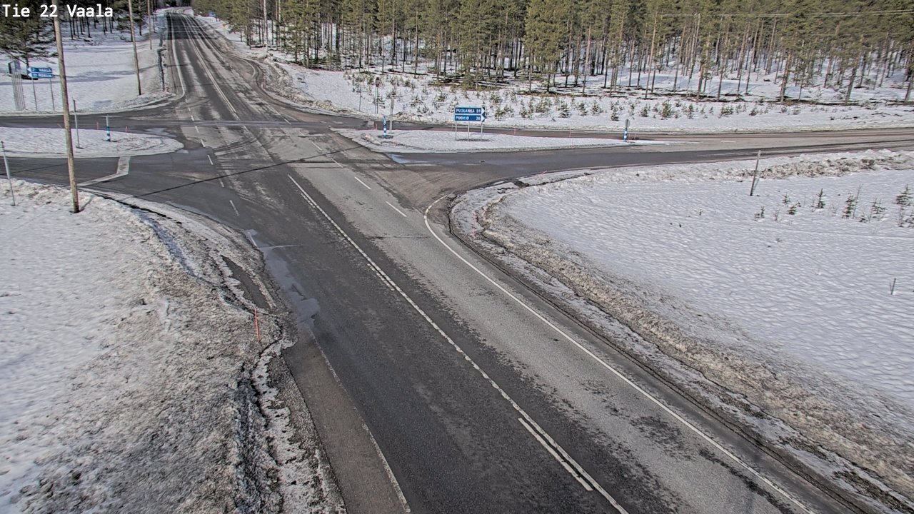 Weather Camera Image Väg 22 Vaala, Vaala, Pohjois-Pohjanmaa
