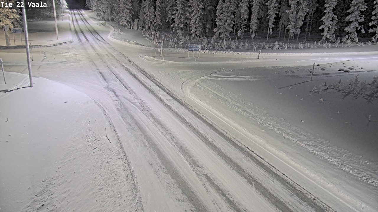 Weather Camera Image Väg 22 Vaala, Vaala, Pohjois-Pohjanmaa