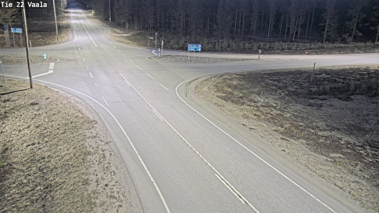 Weather Camera Image Väg 22 Vaala, Vaala, Pohjois-Pohjanmaa