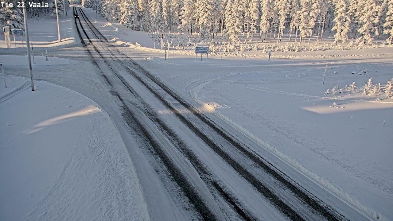 Weather Camera Image Road 22 Vaala, Vaala, Pohjois-Pohjanmaa