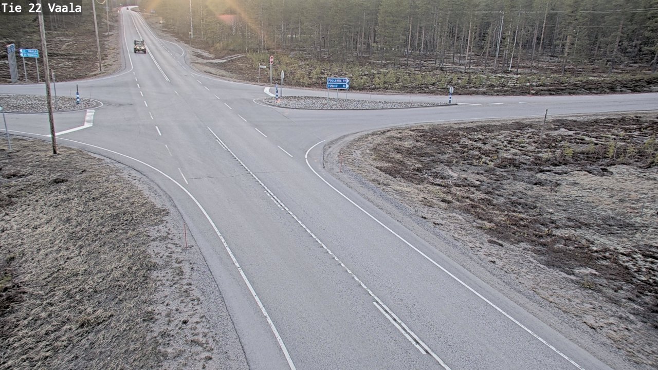 Weather Camera Image Väg 22 Vaala, Vaala, Pohjois-Pohjanmaa