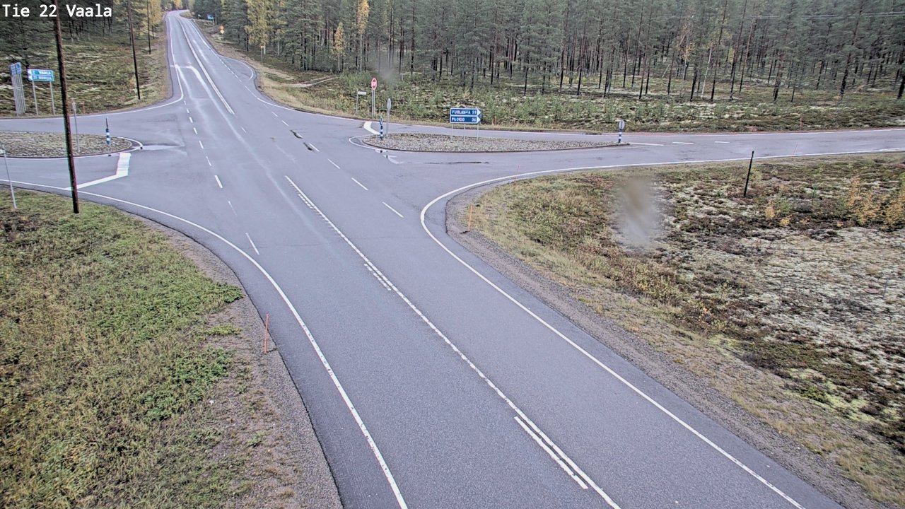 Weather Camera Image Road 22 Vaala, Vaala, Pohjois-Pohjanmaa