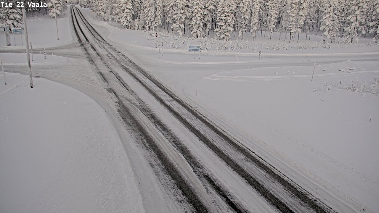 Weather Camera Image Road 22 Vaala, Vaala, Pohjois-Pohjanmaa