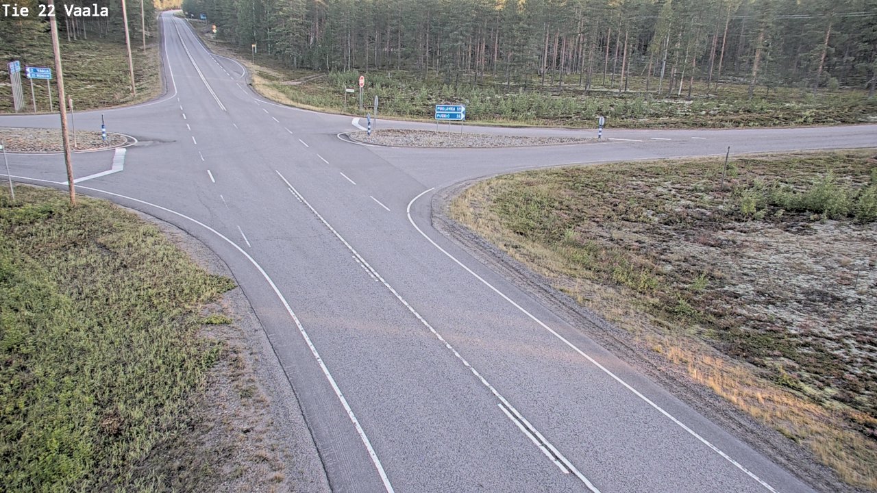 Weather Camera Image Road 22 Vaala, Vaala, Pohjois-Pohjanmaa