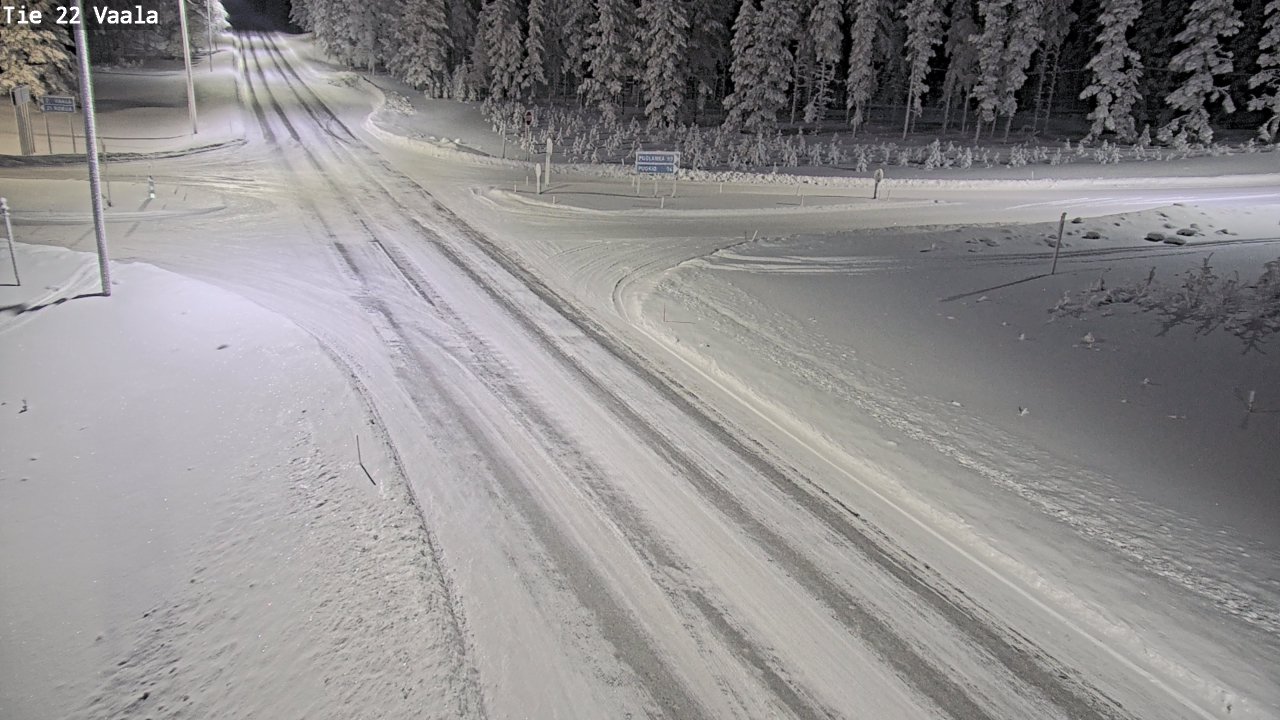 Weather Camera Image Väg 22 Vaala, Vaala, Pohjois-Pohjanmaa