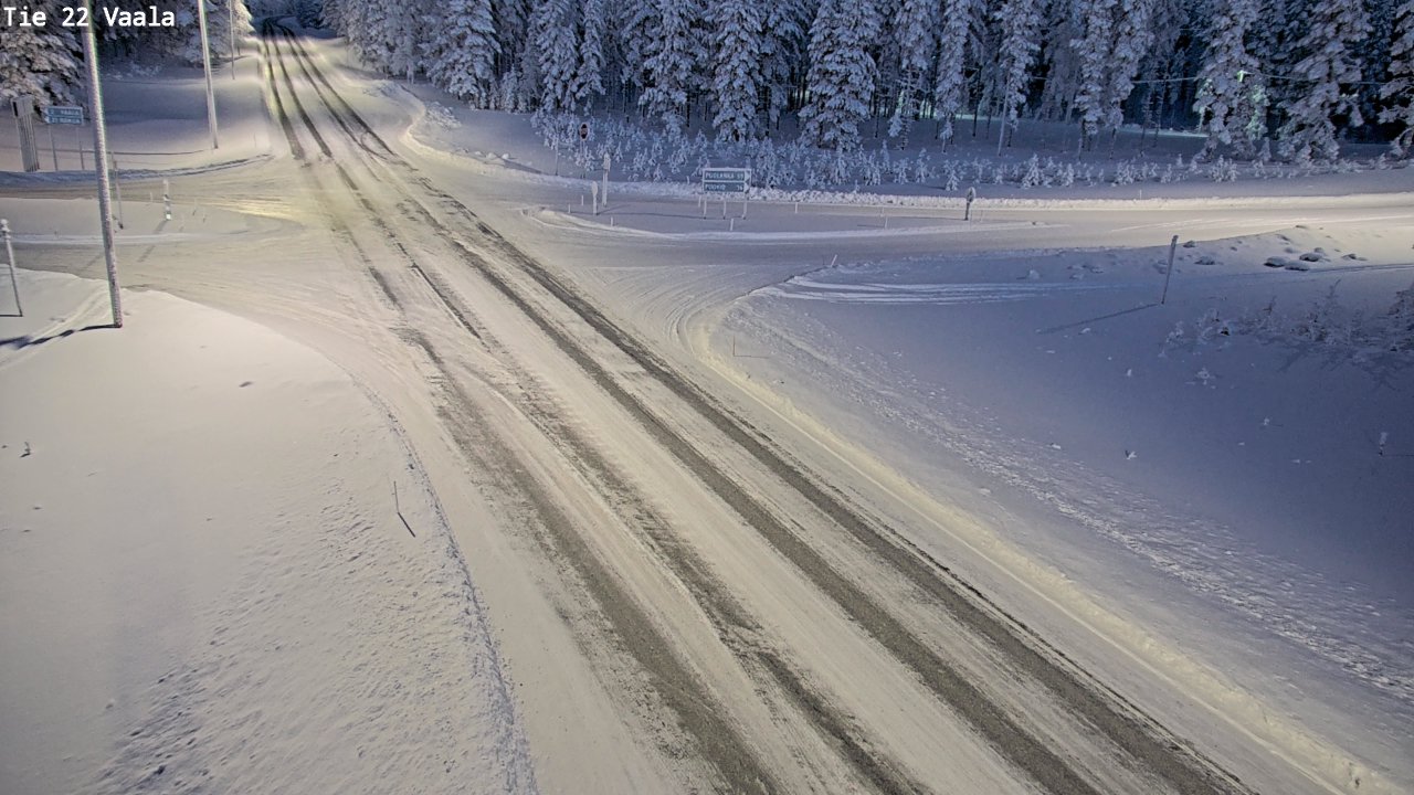 Weather Camera Image Road 22 Vaala, Vaala, Pohjois-Pohjanmaa
