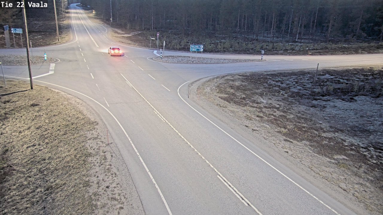 Weather Camera Image Väg 22 Vaala, Vaala, Pohjois-Pohjanmaa