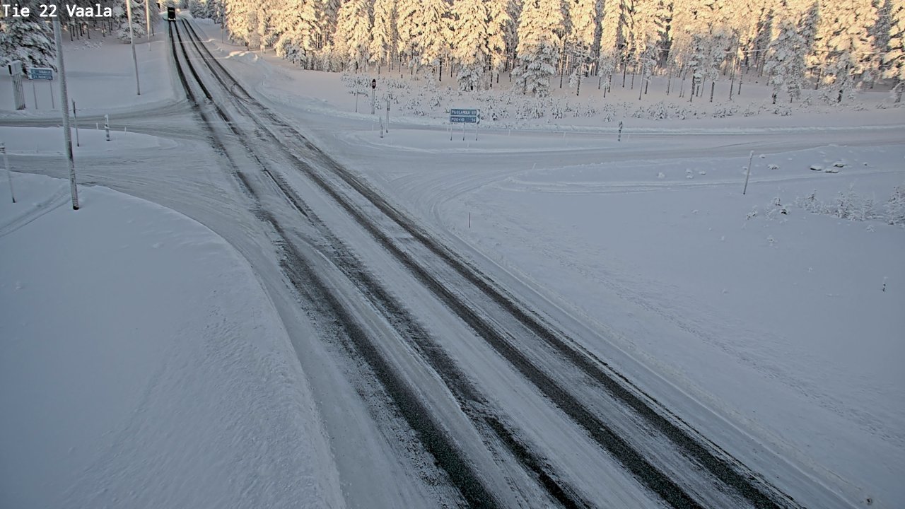 Weather Camera Image Road 22 Vaala, Vaala, Pohjois-Pohjanmaa