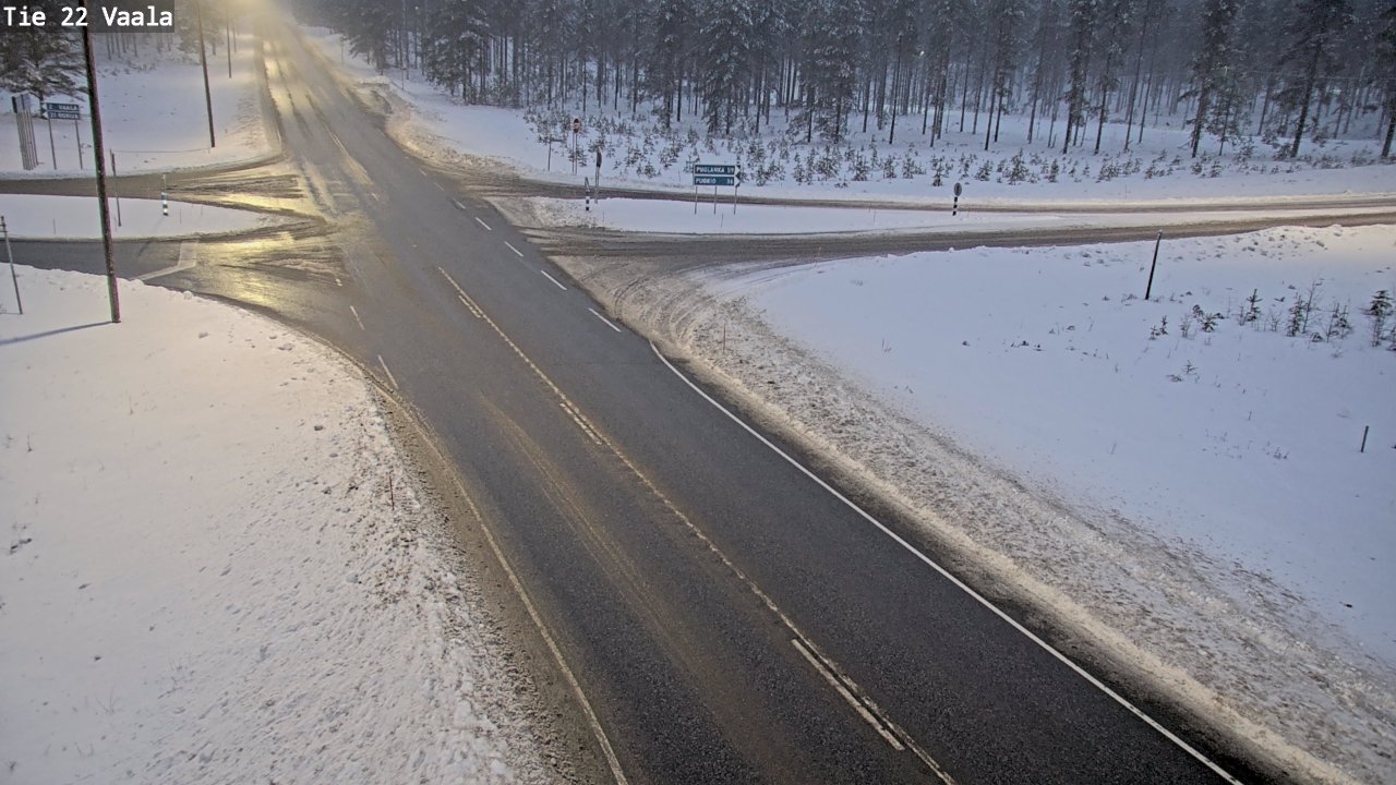 Weather Camera Image Väg 22 Vaala, Vaala, Pohjois-Pohjanmaa
