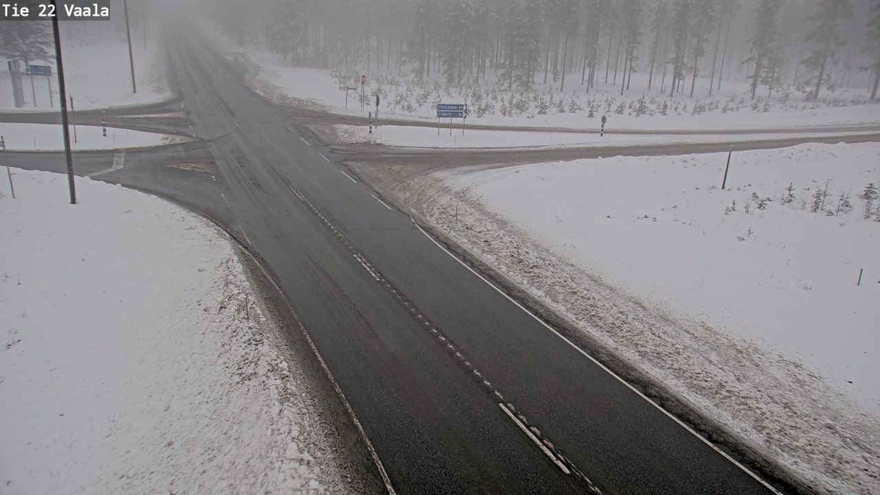 Weather Camera Image Road 22 Vaala, Vaala, Pohjois-Pohjanmaa