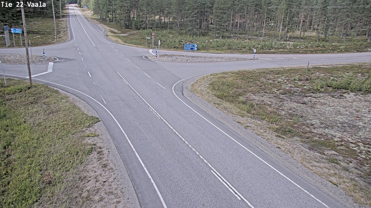 Weather Camera Image Road 22 Vaala, Vaala, Pohjois-Pohjanmaa