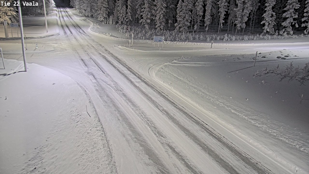 Weather Camera Image Väg 22 Vaala, Vaala, Pohjois-Pohjanmaa