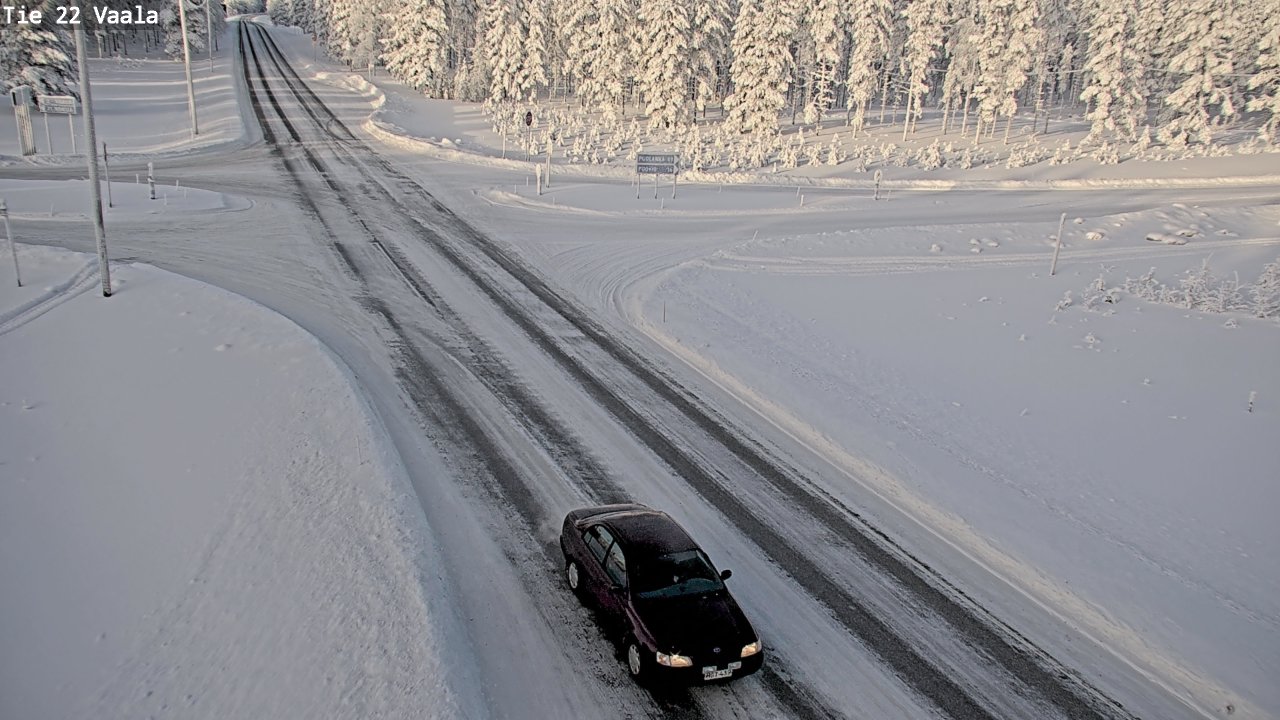Weather Camera Image Road 22 Vaala, Vaala, Pohjois-Pohjanmaa