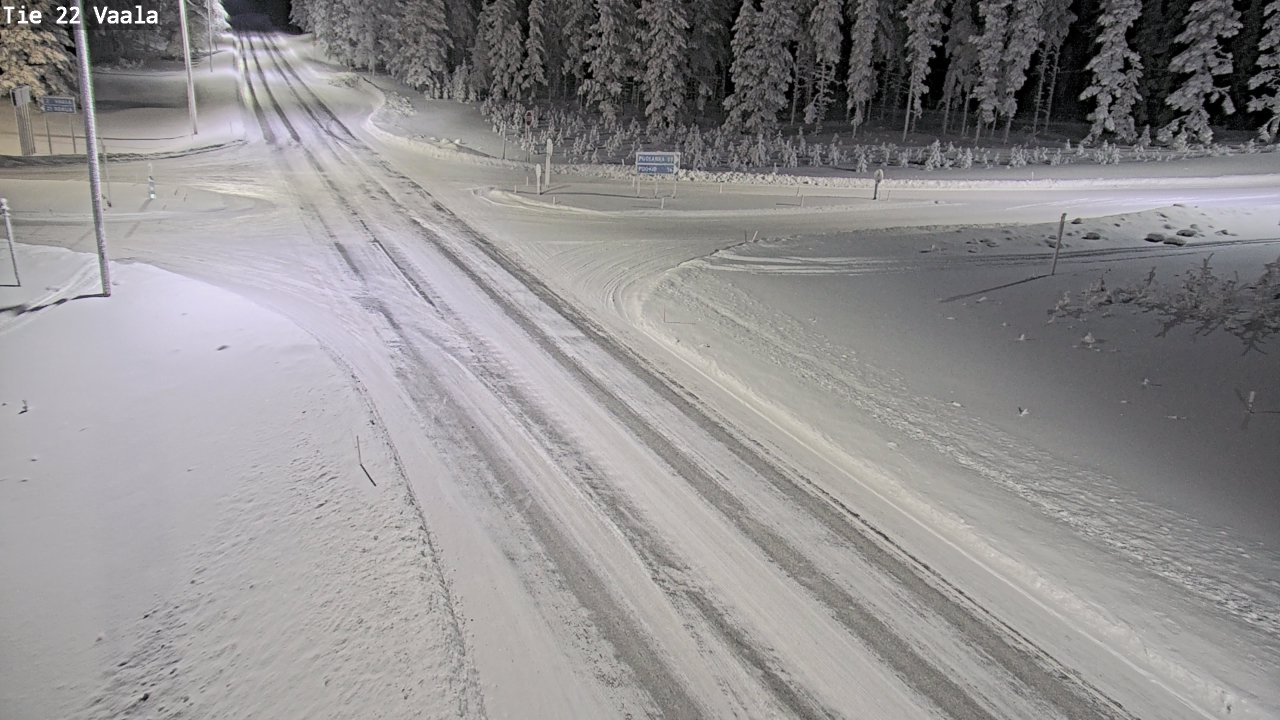 Weather Camera Image Road 22 Vaala, Vaala, Pohjois-Pohjanmaa