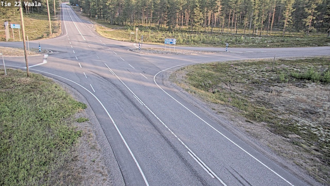 Weather Camera Image Road 22 Vaala, Vaala, Pohjois-Pohjanmaa