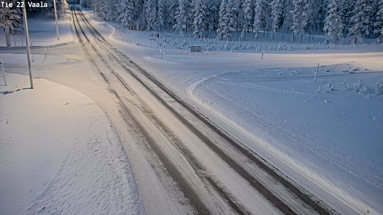 Weather Camera Image Road 22 Vaala, Vaala, Pohjois-Pohjanmaa