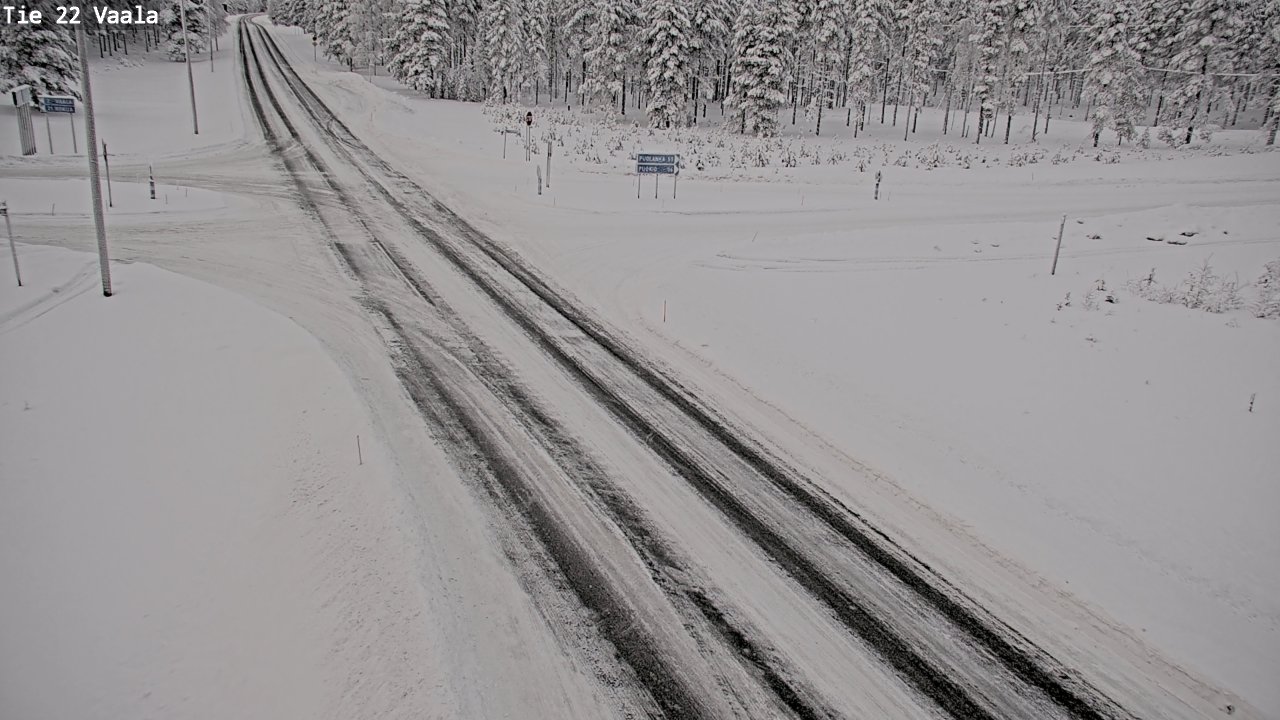 Weather Camera Image Väg 22 Vaala, Vaala, Pohjois-Pohjanmaa