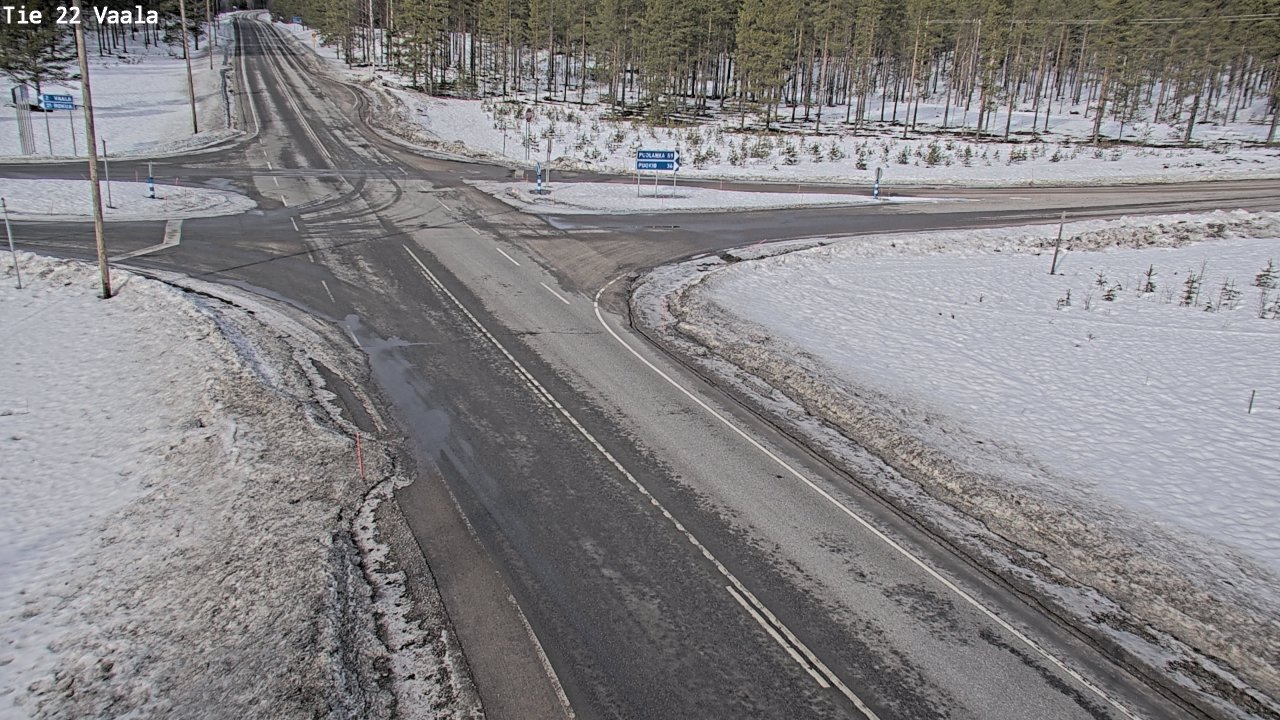 Weather Camera Image Väg 22 Vaala, Vaala, Pohjois-Pohjanmaa