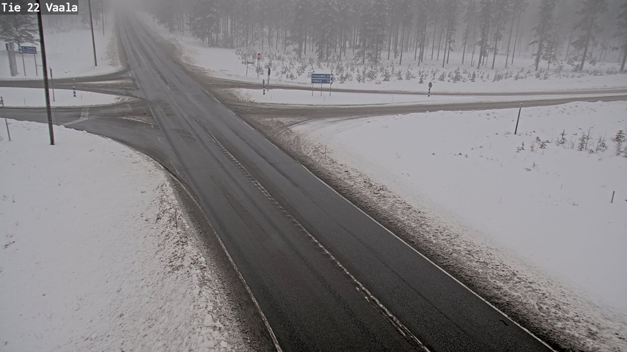 Weather Camera Image Road 22 Vaala, Vaala, Pohjois-Pohjanmaa