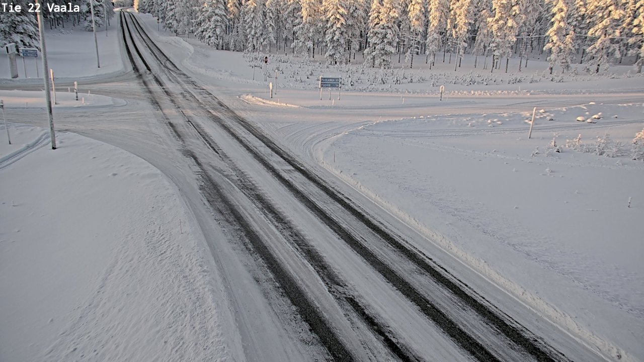 Weather Camera Image Road 22 Vaala, Vaala, Pohjois-Pohjanmaa