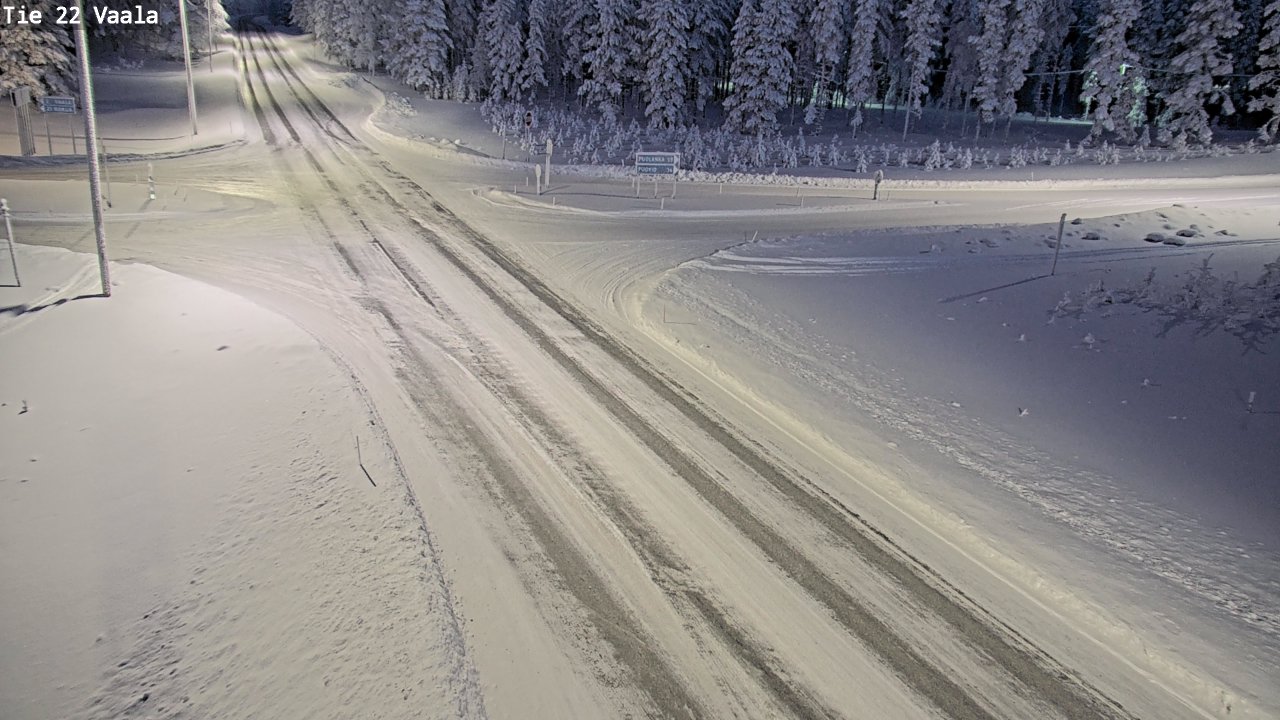 Weather Camera Image Road 22 Vaala, Vaala, Pohjois-Pohjanmaa