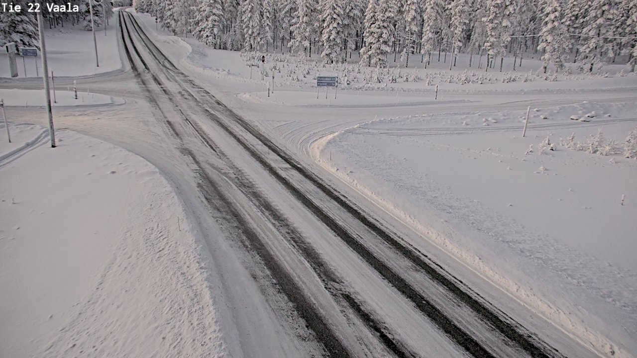 Weather Camera Image Road 22 Vaala, Vaala, Pohjois-Pohjanmaa