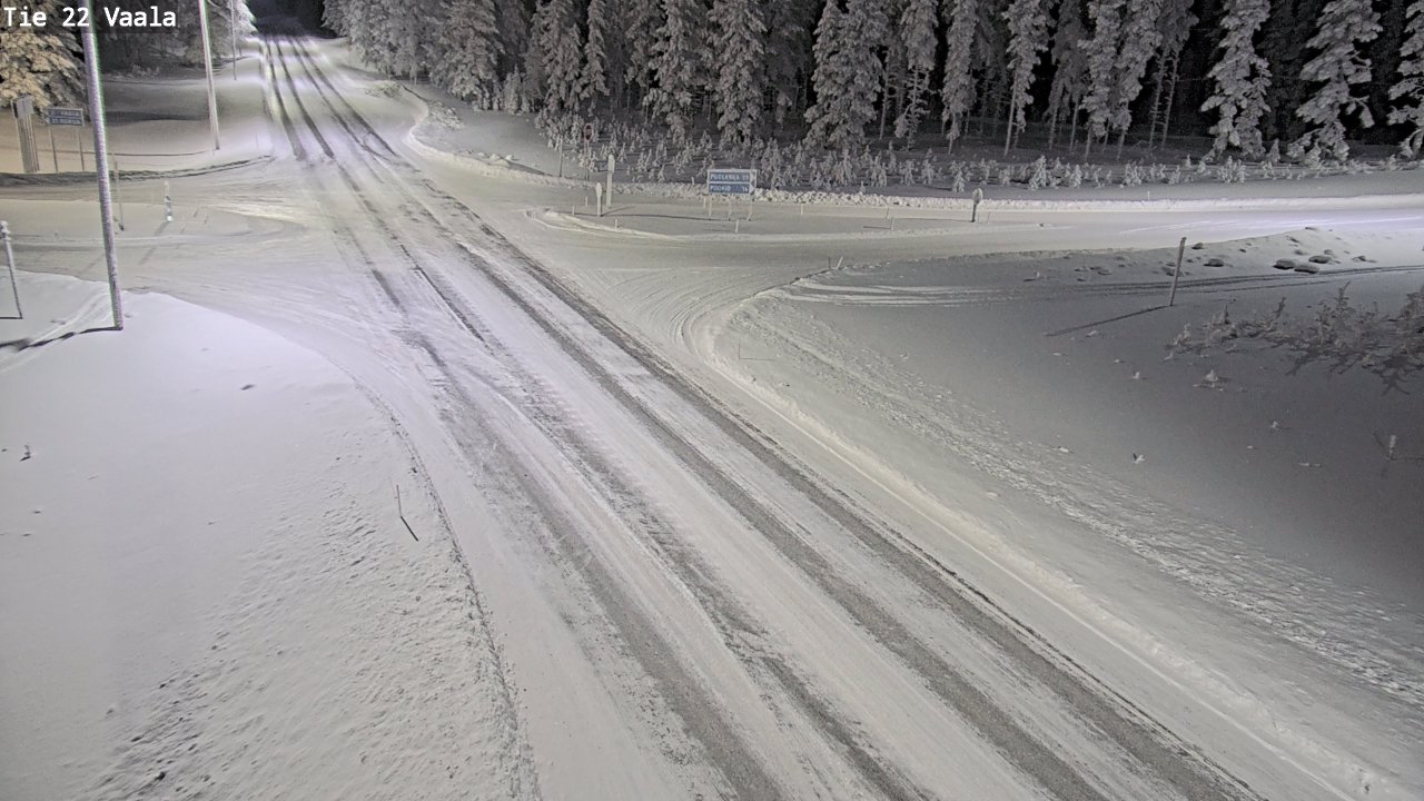 Weather Camera Image Road 22 Vaala, Vaala, Pohjois-Pohjanmaa