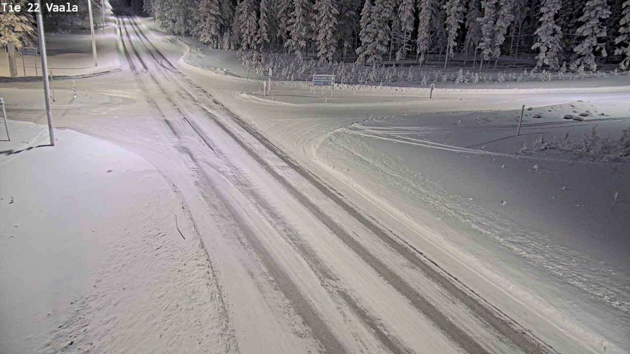 Weather Camera Image Road 22 Vaala, Vaala, Pohjois-Pohjanmaa