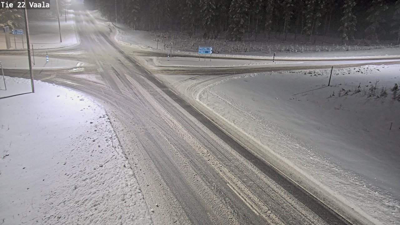 Weather Camera Image Road 22 Vaala, Vaala, Pohjois-Pohjanmaa
