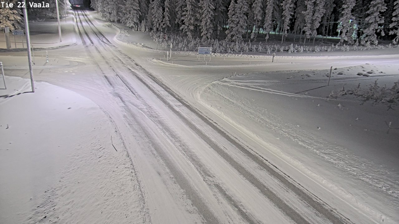 Weather Camera Image Road 22 Vaala, Vaala, Pohjois-Pohjanmaa