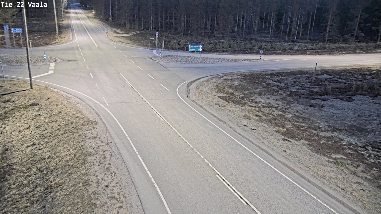 Weather Camera Image Väg 22 Vaala, Vaala, Pohjois-Pohjanmaa